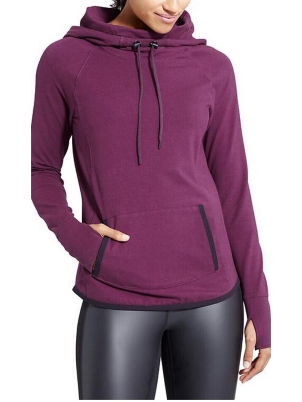 Athleta California Plum Sentry Hoodie Sweatshirt Top Small